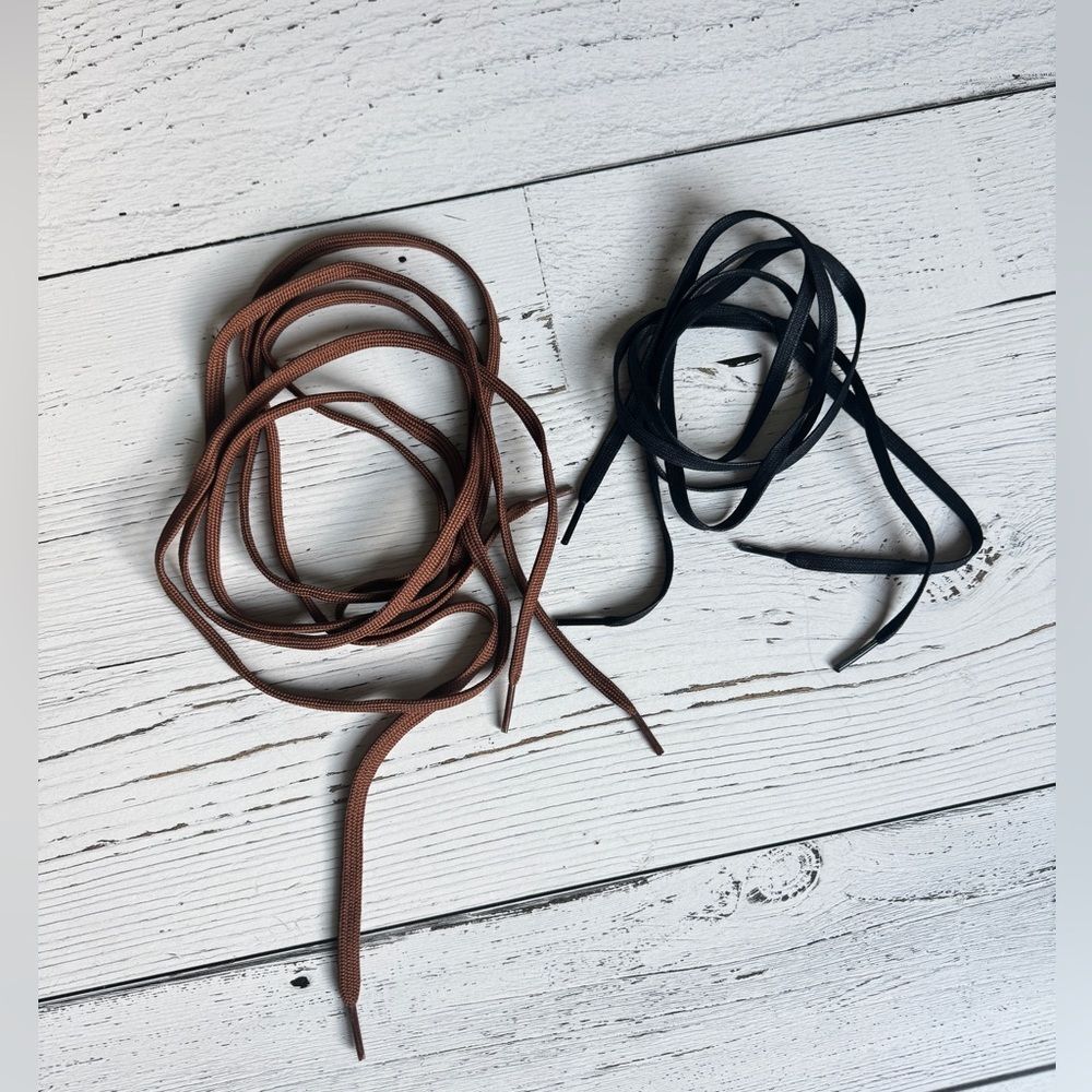 Shoe Strings - 2 pairs (black and Brown)